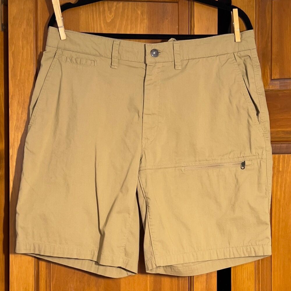 The North Face Cargo Shorts Mens 34 Khaki Tan Stretch Cargo Hiking Outdoor